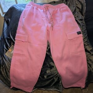Pink Cargo Sweat Pants for Women